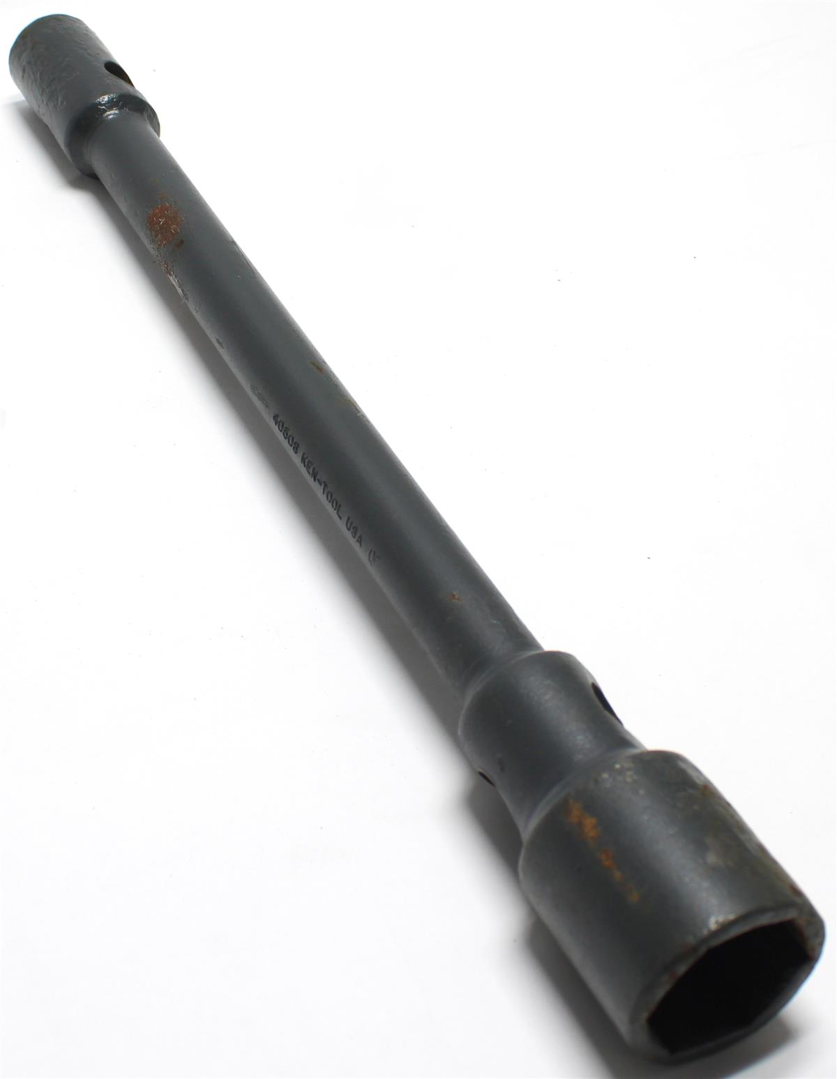 Lug Wrench Double Ended 13 16 and 1 by 14 Inches Long with Round Cross Bar Hole